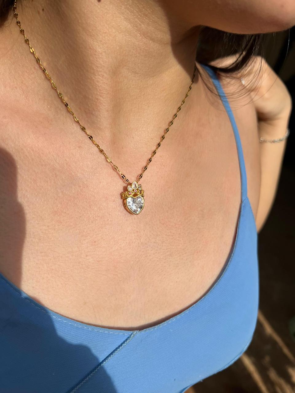 Collar princesa blanco